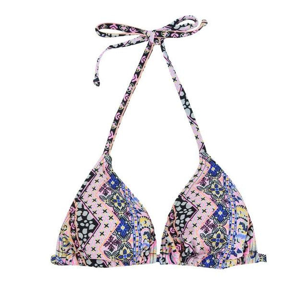 M&M Women Bikini Top Micro Bikini Samll Push Up Ruched String Solid Swimwear Beach Sexy Swimsuit Sporty Girls Beach Wear T606