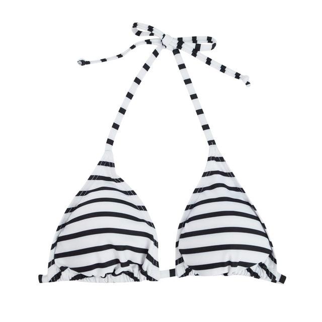 M&M Women Bikini Top Micro Bikini Samll Push Up Ruched String Solid Swimwear Beach Sexy Swimsuit Sporty Girls Beach Wear T606