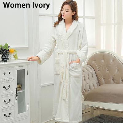 New Style Lovers Silk Soft Flannel Long Kimono Bath Robe Men Waffle Winter Bathrobe Mens Robes Dressing Gown Nightgowns for Male