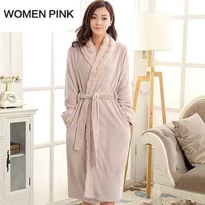 New Fashion Men's Soft as Silk Luxury Fur Long Warm Bathrobe Men Flannel Winter Bath Robe Male Dressing Gown Mens Night Robes