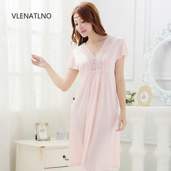 2015 summer style Noble sexy women's laciness lace royal spaghetti strap viscose long design nightgown