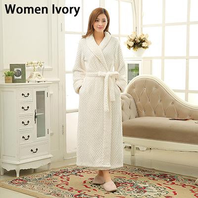 On Sale Mens Thick Waffle Extra Long Kimono Bath Robe Soft as Silk Bathrobe Men Warm Winter Robes Male Dressing Gown Nightgowns