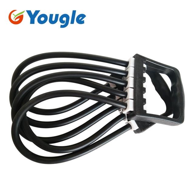 YOUGLE Removable Indoor sports Supply Chest Expander Puller Exercise Fitness Resistance Cable Rope Yoga 5 tube Resistance Bands