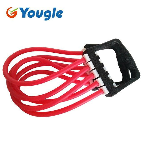 YOUGLE Removable Indoor sports Supply Chest Expander Puller Exercise Fitness Resistance Cable Rope Yoga 5 tube Resistance Bands