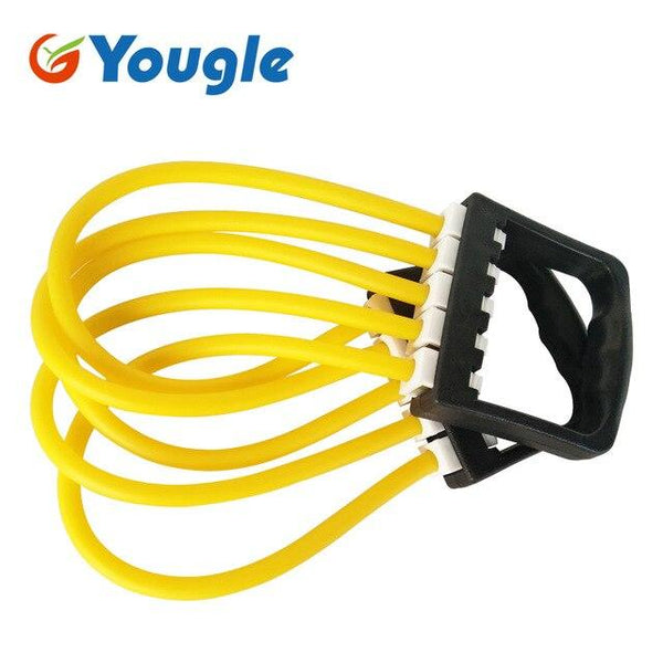 YOUGLE Removable Indoor sports Supply Chest Expander Puller Exercise Fitness Resistance Cable Rope Yoga 5 tube Resistance Bands