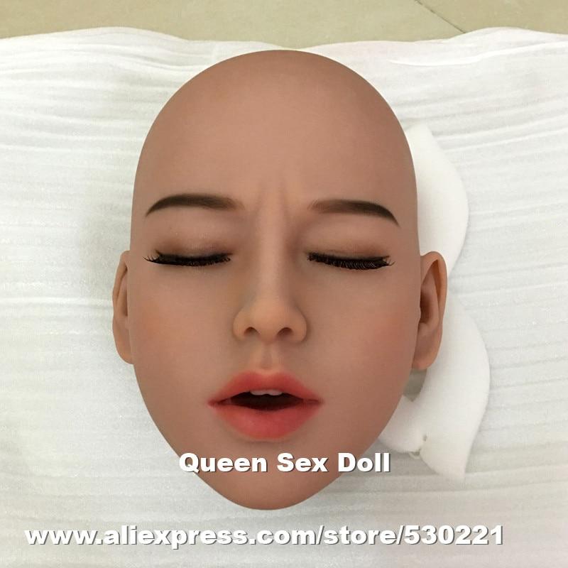 WMDOLL #39 TPE sex doll head for love doll, silicone adult dolls heads with closed eyes, oral sex products