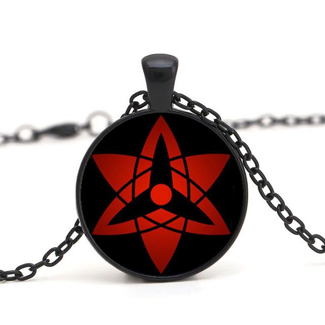 Wholesale Hot Naruto Sharingan Shippuuden Eyes Pendant Necklace Black Chain Vintage Necklace Men Jewelry Children dress up Gift