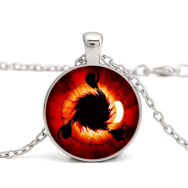 Wholesale Hot Naruto Sharingan Shippuuden Eyes Pendant Necklace Black Chain Vintage Necklace Men Jewelry Children dress up Gift