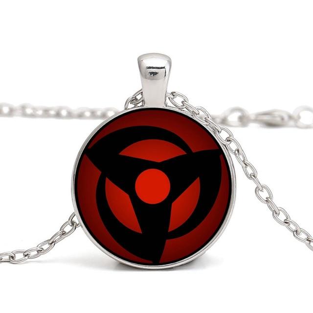 Wholesale Hot Naruto Sharingan Shippuuden Eyes Pendant Necklace Black Chain Vintage Necklace Men Jewelry Children dress up Gift