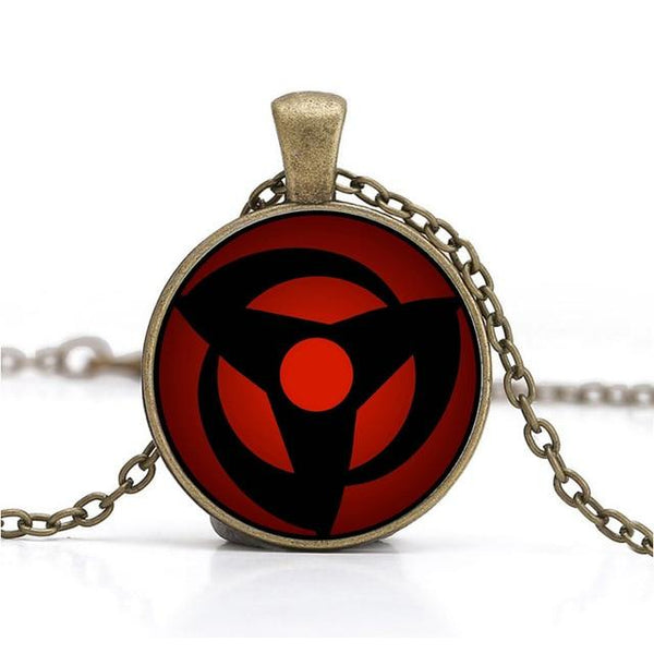 Wholesale Hot Naruto Sharingan Shippuuden Eyes Pendant Necklace Black Chain Vintage Necklace Men Jewelry Children dress up Gift