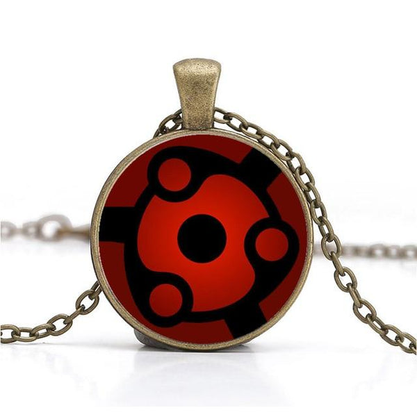 Wholesale Hot Naruto Sharingan Shippuuden Eyes Pendant Necklace Black Chain Vintage Necklace Men Jewelry Children dress up Gift