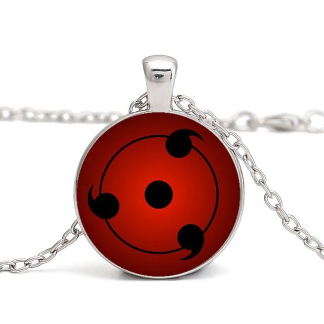 Wholesale Hot Naruto Sharingan Shippuuden Eyes Pendant Necklace Black Chain Vintage Necklace Men Jewelry Children dress up Gift