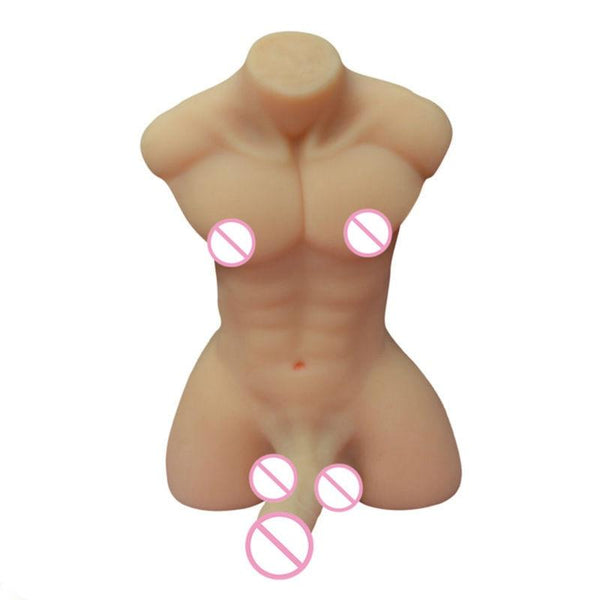 Hismith 3D Torso Sex Doll for Women, full Silicone Adult Doll with Male Big dildo women Anal for Men adult sex toys sex products