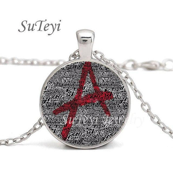 SUTEYI New pretty little liars logo Copper Chain Women Choker Statement Copper Pendant Necklace For Men Dress Accessories