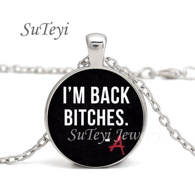 SUTEYI New pretty little liars logo Copper Chain Women Choker Statement Copper Pendant Necklace For Men Dress Accessories