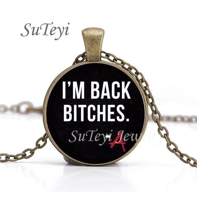 SUTEYI New pretty little liars logo Copper Chain Women Choker Statement Copper Pendant Necklace For Men Dress Accessories
