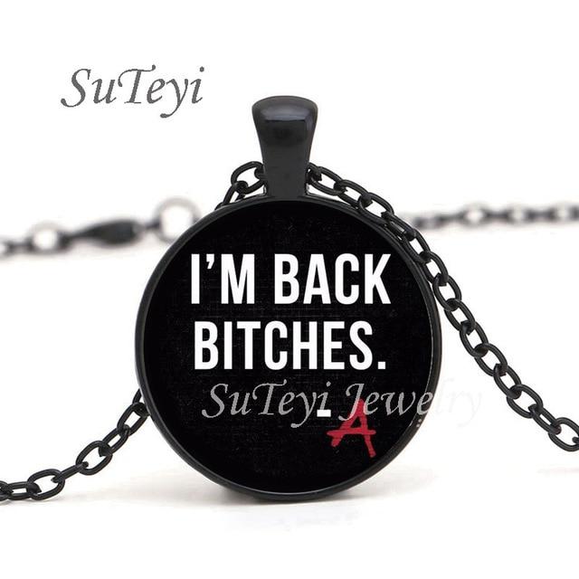 SUTEYI New pretty little liars logo Copper Chain Women Choker Statement Copper Pendant Necklace For Men Dress Accessories