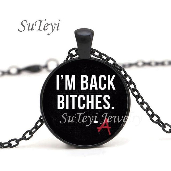 SUTEYI New pretty little liars logo Copper Chain Women Choker Statement Copper Pendant Necklace For Men Dress Accessories