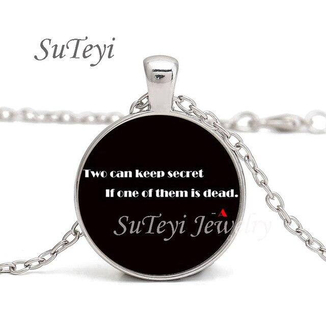 SUTEYI New pretty little liars logo Copper Chain Women Choker Statement Copper Pendant Necklace For Men Dress Accessories
