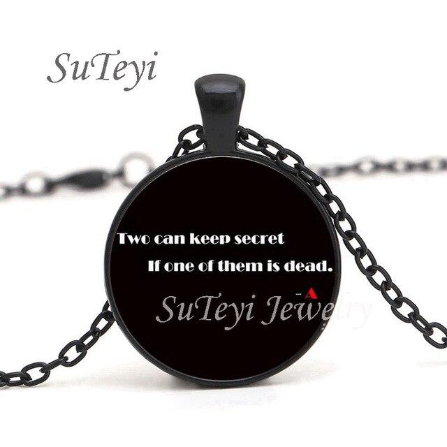 SUTEYI New pretty little liars logo Copper Chain Women Choker Statement Copper Pendant Necklace For Men Dress Accessories