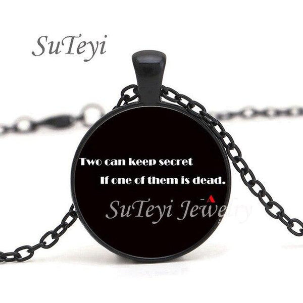 SUTEYI New pretty little liars logo Copper Chain Women Choker Statement Copper Pendant Necklace For Men Dress Accessories