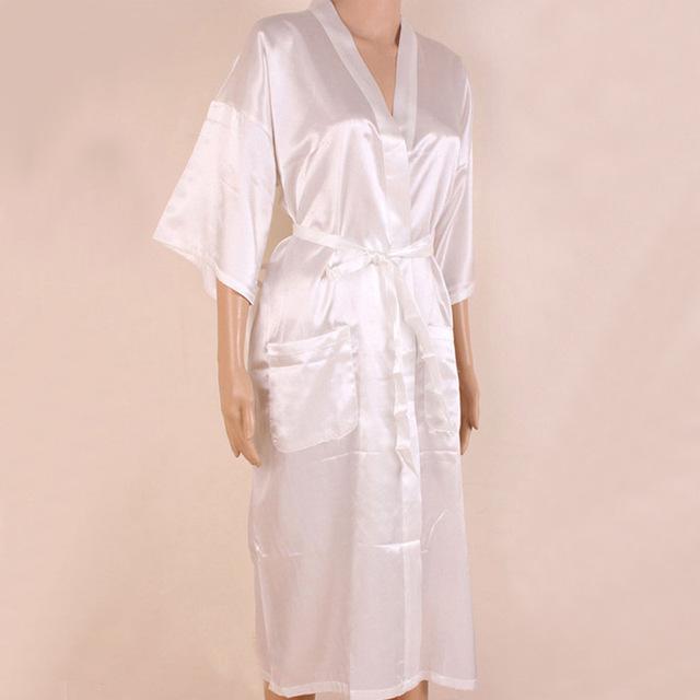 Hot Sale Black Men Sexy Faux Silk Kimono Bathrobe Gown Chinese Style Male Robe Nightgown Sleepwear Plus Size S M L XL XXL XXXL