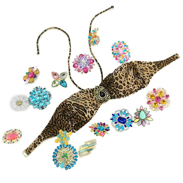 Mixer Bikini TOPS for Women Swimwear Top Designer For Secret Diamond Leopard Bathing suits Sexy swimming biquini UP