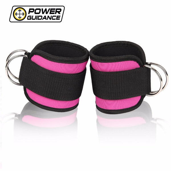 1 Pair Ankle Cuffs D-ring Ankle Strap for Cable Machines and Resistance Bands for Weight Lifting Leg Gym Stretch Workout