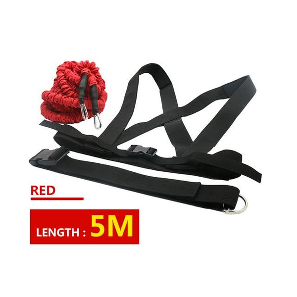 Double resistance band training pull rope stretch rope track and field track and field running explosive force jumping