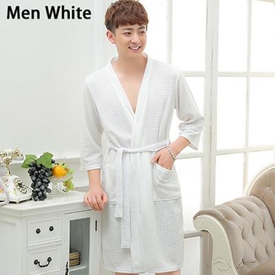 Hot Sale Mens Water Absorption Kimono Bath Robe Men Sexy Summer Robes Male Lounge Plus Size Waffle Bathrobe Dressing Gown