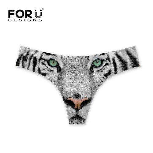 FORUDESIGNS Thong Swimsuit Bikini Bottoms Animal Cool Tiger Design Tankini Swimsuits Swimwear Womens Swimming Short Shorts Women