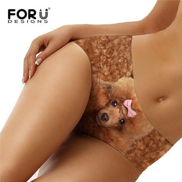 FORUDESIGNS Womens Swimming Shorts Bikini Bottoms Cute Dog Cat Print Tankini Swimsuits Swimsuits Separate Swimwear Shorts Women