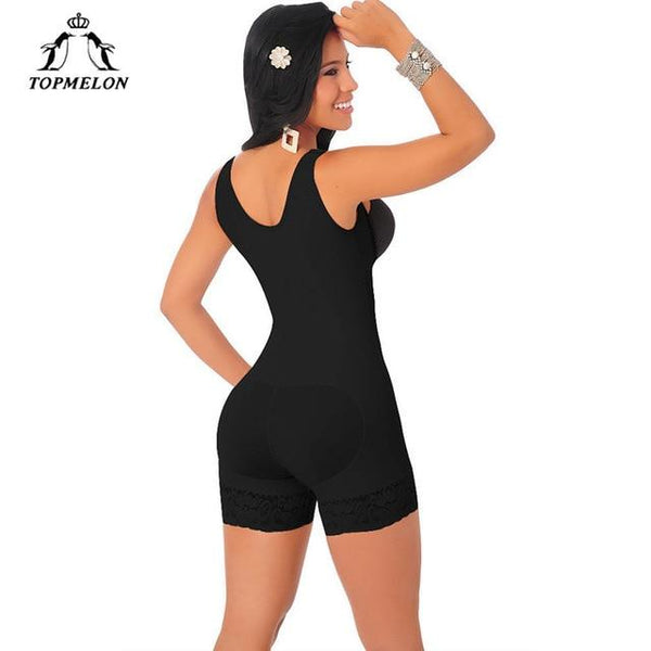 TOPMELON Butt Lift Tight Sculpting Body Shaper Fat Control Shapewear Full Body Bodysuits Women Sexy Slimming Underwear Hip Up