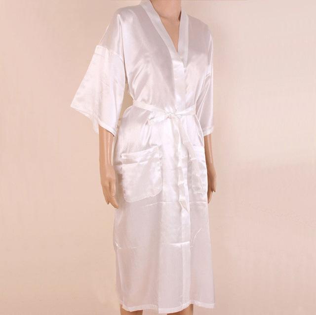 Navy blue Chinese Men's Robe Kimono Faux Silk Bath Gown Bathrobe Nightgown Sleepwear Hombre Pijama Size S M L XL XXL XXXL TB01M