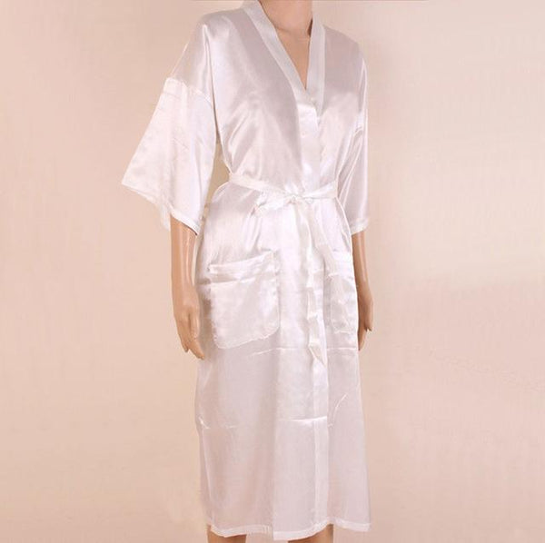 Navy blue Chinese Men's Robe Kimono Faux Silk Bath Gown Bathrobe Nightgown Sleepwear Hombre Pijama Size S M L XL XXL XXXL TB01M