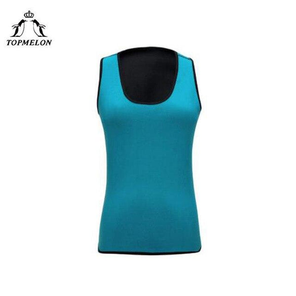 TOPMELON Belly Slimming Sheath Waist Trainer Shapewear Modeling Strap Corset Sauna Tops Sweat Sleeveless Solid Body Shaper Vest
