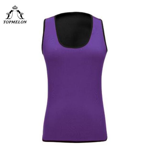 TOPMELON Belly Slimming Sheath Waist Trainer Shapewear Modeling Strap Corset Sauna Tops Sweat Sleeveless Solid Body Shaper Vest