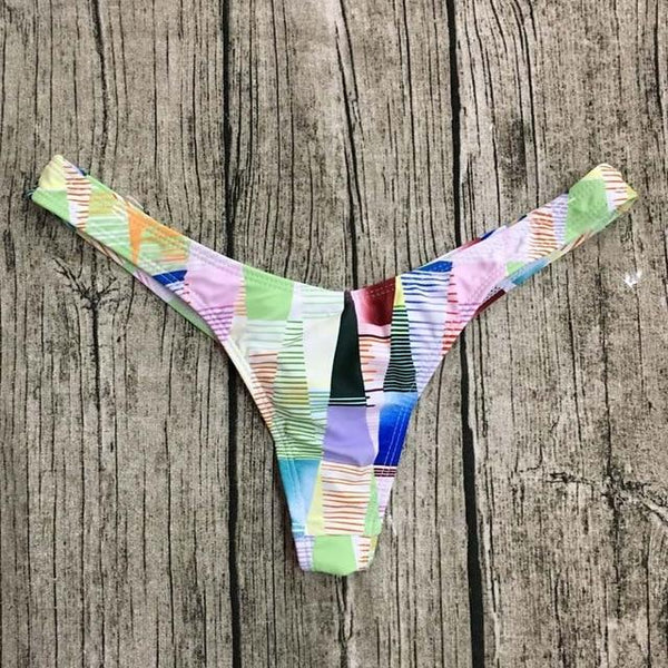 TDFunlive V shape sexy brazilian tanga bikini swimwear women thong bikini bottom brazilian biquini bralette trajes de bano women