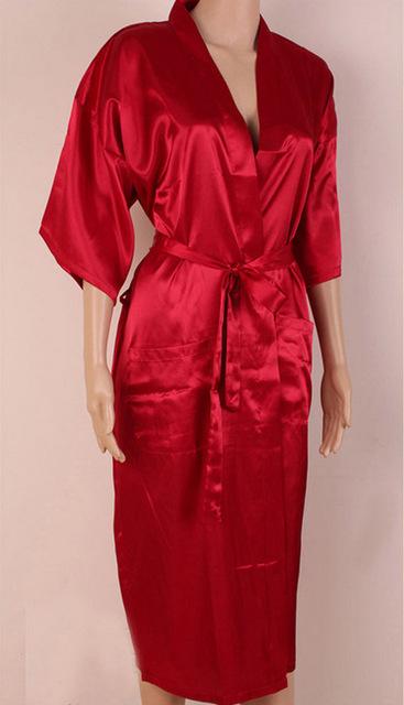 New Arrival Chinese Men Rayon Silk Nightgown Traditional Japanese Yukata Kimono Gown With Belt Plus Size S-XXXL NM011