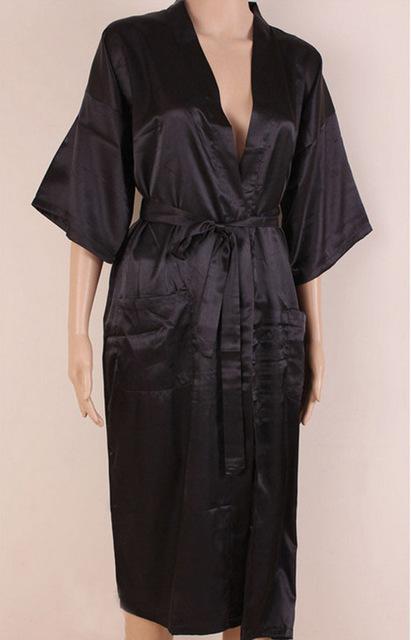 New Arrival Chinese Men Rayon Silk Nightgown Traditional Japanese Yukata Kimono Gown With Belt Plus Size S-XXXL NM011