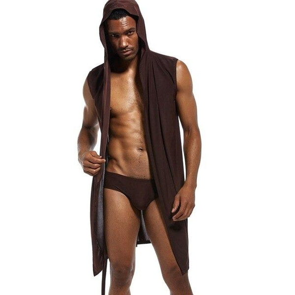 JOCKMAIL Men's robe silk male bathrobe mens kimono masculino men pijamas lounge nightgown robe set and sexy briefs gay underwear