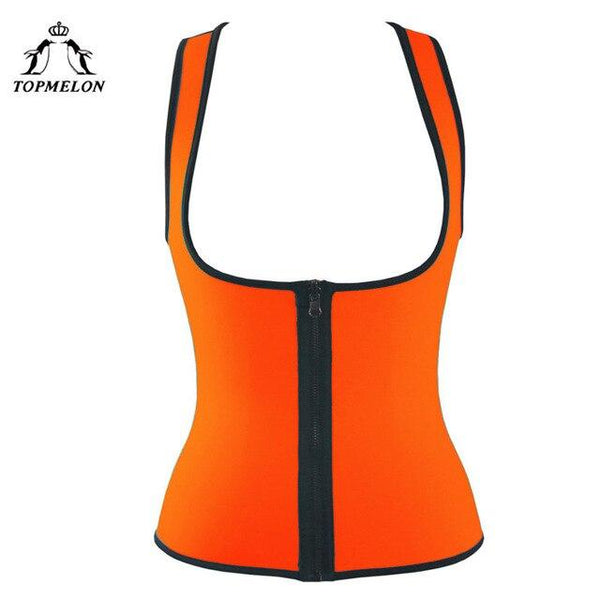 TOPMELON Latex Waist Trainer Modeling Strap Belly Slimming Sheath Body Shaper Shapewear Slimming Belt Zipper Work Out Corset