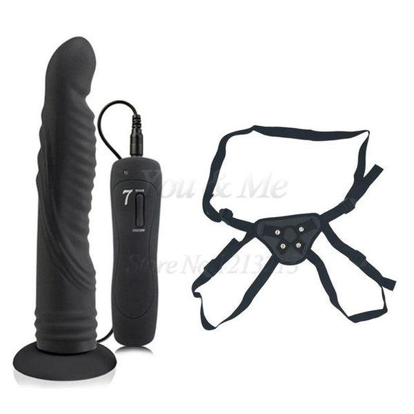 7 Speeds Realistic Big Dildo Vibrator for Women Silicone Strap on Huge Dildo Suction Cup Anal Vibrators Butt Plug Adult Sex Toys