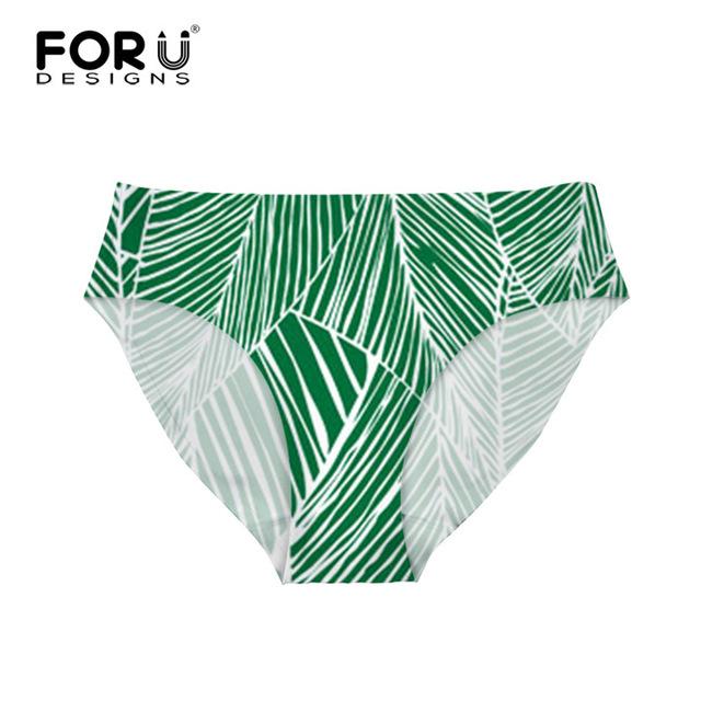 FORUDESIGNS Brazil Swimwear Separates Brazilian Bikini BottomsTropical Palm Tree Printing Swimsuit Thong Swimwear Shorts Women