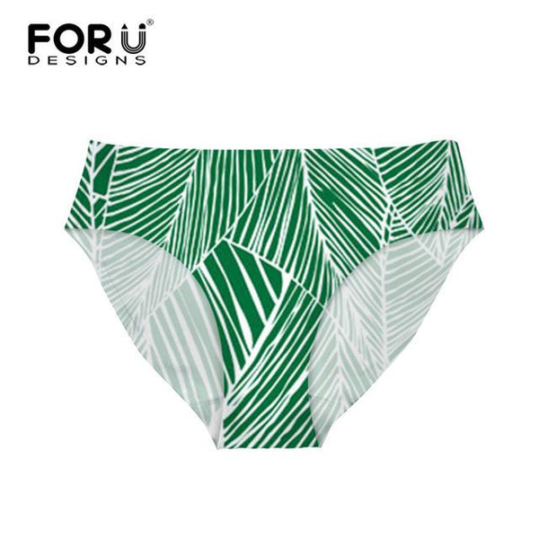 FORUDESIGNS Brazil Swimwear Separates Brazilian Bikini BottomsTropical Palm Tree Printing Swimsuit Thong Swimwear Shorts Women