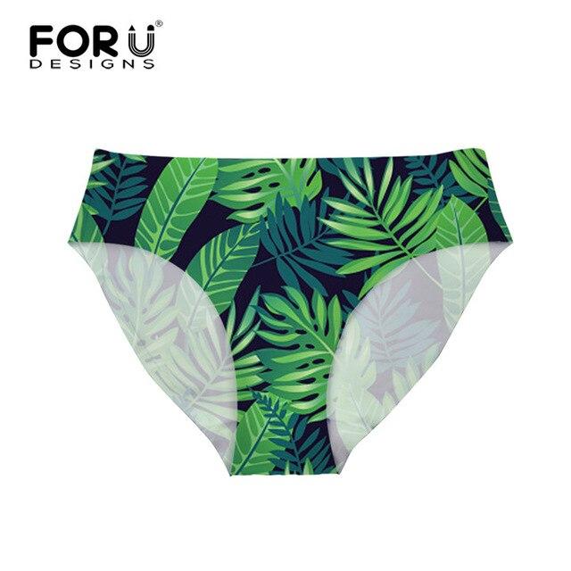 FORUDESIGNS Brazil Swimwear Separates Brazilian Bikini BottomsTropical Palm Tree Printing Swimsuit Thong Swimwear Shorts Women