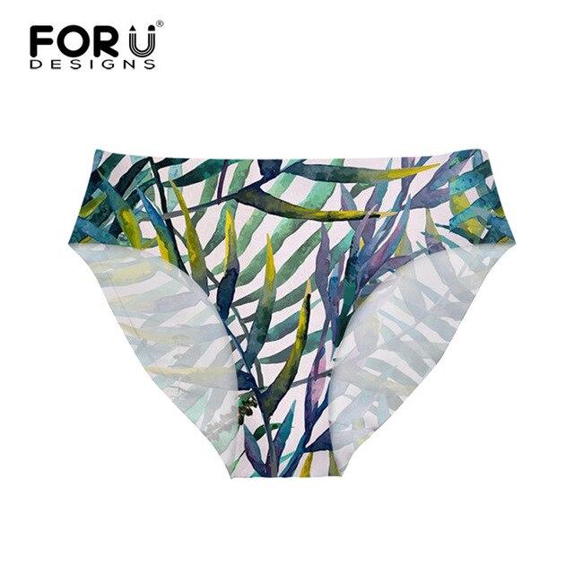 FORUDESIGNS Brazil Swimwear Separates Brazilian Bikini BottomsTropical Palm Tree Printing Swimsuit Thong Swimwear Shorts Women