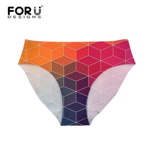 FORUDESIGNS Bottom Brazilian Swimwear Separates Geometry 3D Printed Bikini Bottoms Swimming Trunks Women Swimsuit Thong Swimwear