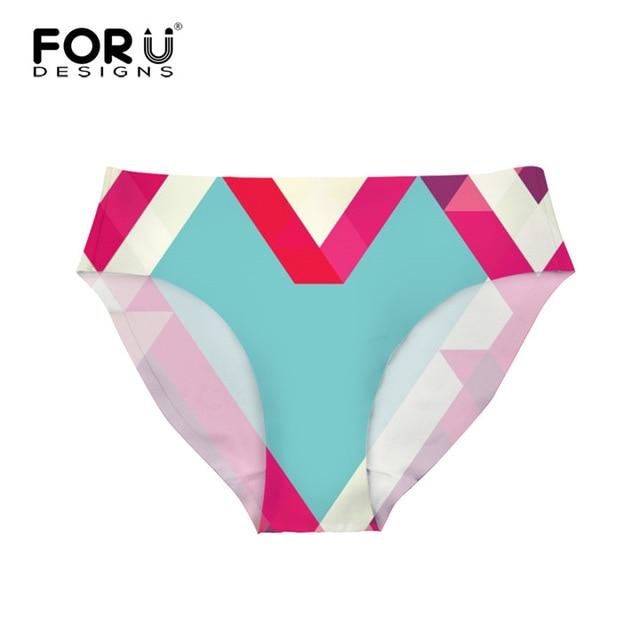 FORUDESIGNS Bottom Brazilian Swimwear Separates Geometry 3D Printed Bikini Bottoms Swimming Trunks Women Swimsuit Thong Swimwear