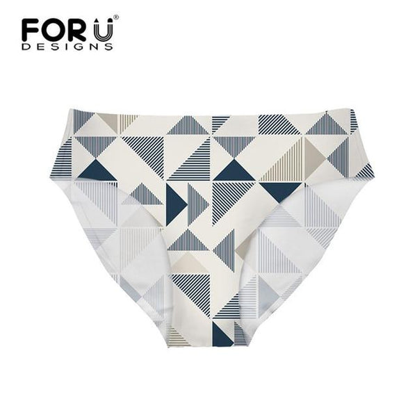 FORUDESIGNS Bottom Brazilian Swimwear Separates Geometry 3D Printed Bikini Bottoms Swimming Trunks Women Swimsuit Thong Swimwear